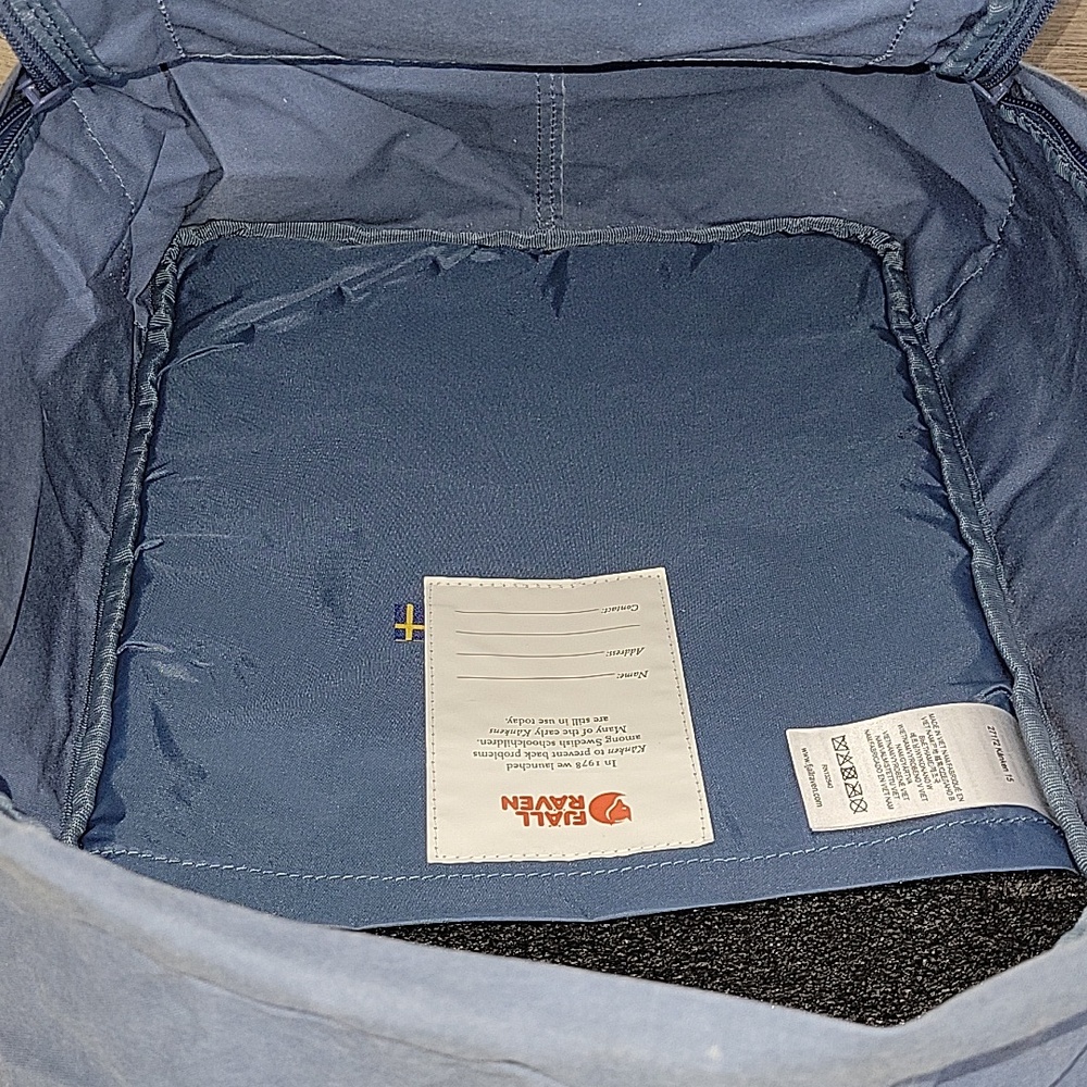 Fjallraven Kanken Rusty Blue Canvas Backpack - Picture 14 of 16
